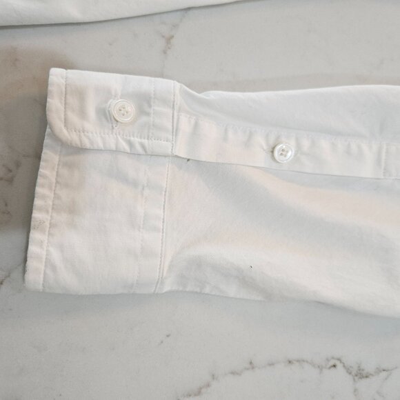 MaxMara Weekend Shirt Tunic Size 8 Long Sleeve Button-Down White - Picture 6 of 12